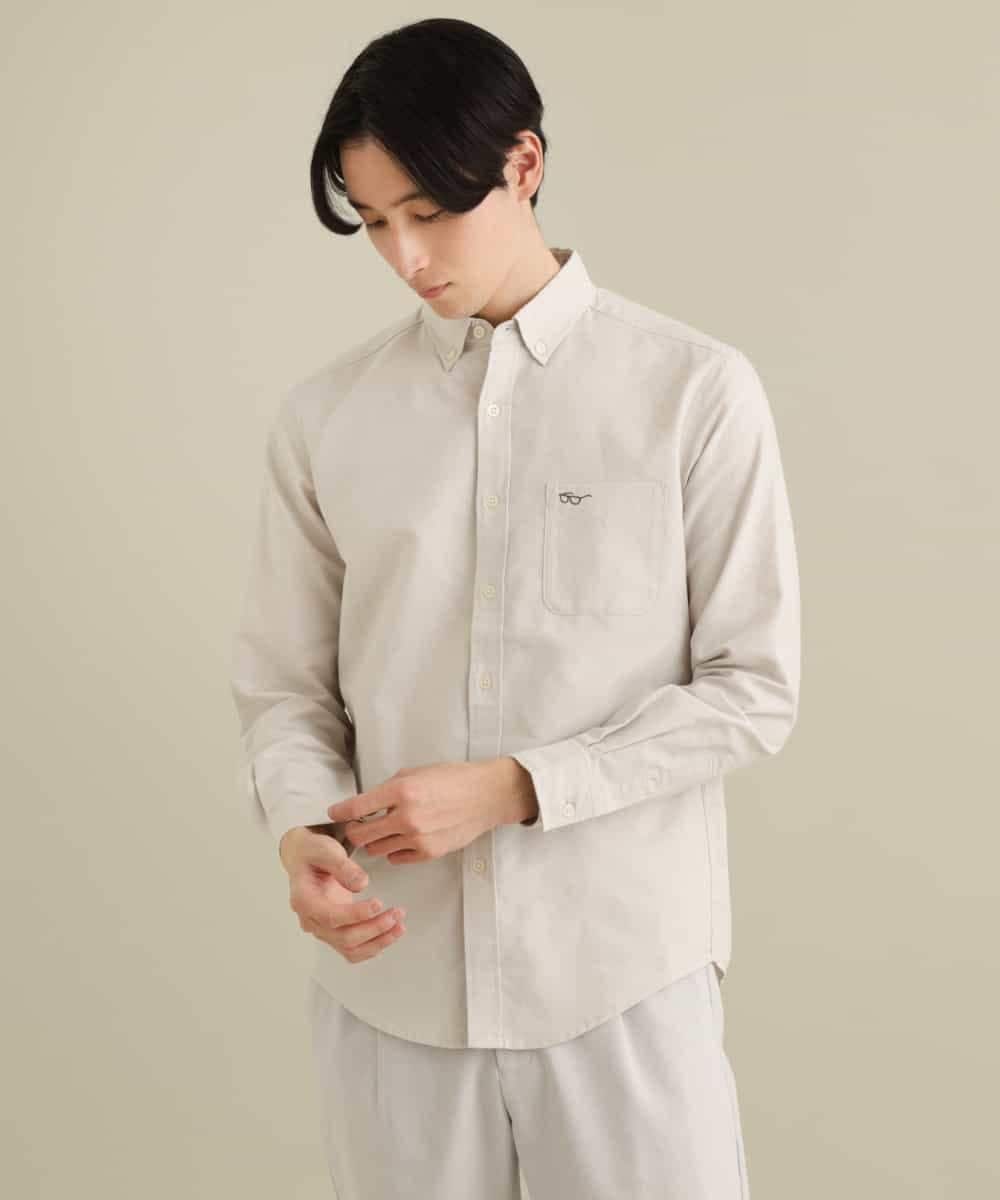 KHBFP01039 a.v.v MEN(アー・ヴェ・ヴェ) 【S-XXL/吸水速乾】イージーケアオックスボタンダウンシャツ ベージュ