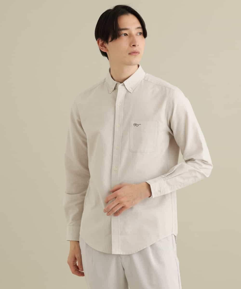 KHBFP01039 a.v.v MEN(アー・ヴェ・ヴェ) 【S-XXL/吸水速乾】イージーケアオックスボタンダウンシャツ ベージュ