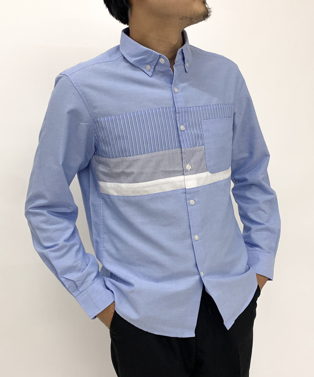 イージーケア 洗濯機で洗える 吸水速乾 パネル切り替えオックスシャツ ブラウス シャツ A V V Men アー ヴェ ヴェ イトキンオンラインストア