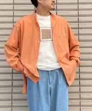 KHBFS21059 a.v.v MEN(アー・ヴェ・ヴェ) リングドットBIGシャツ オレンジ