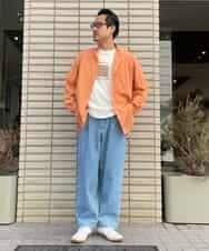 KHBFS21059 a.v.v MEN(アー・ヴェ・ヴェ) リングドットBIGシャツ オフホワイト
