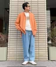 KHBFS21059 a.v.v MEN(アー・ヴェ・ヴェ) リングドットBIGシャツ オフホワイト