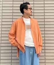 KHBFS21059 a.v.v MEN(アー・ヴェ・ヴェ) リングドットBIGシャツ オフホワイト