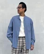 KHBFS21059 a.v.v MEN(アー・ヴェ・ヴェ) リングドットBIGシャツ オフホワイト