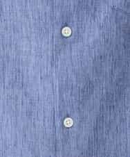 KHBFV15059 a.v.v MEN(アー・ヴェ・ヴェ) 【リネン混】ワッシャーセミワイドバンドカラーシャツ ブルー