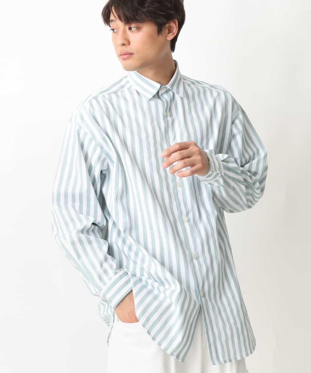 KHBFV28059 a.v.v MEN 【人気No1シャツ】ストライプオーバーサイズシャツ
