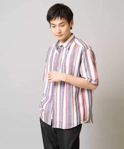 KHBGA35064 a.v.v MEN 【洗濯機で洗える】マルチストライプワイドシルエットシャツ