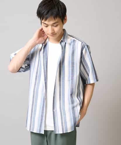 KHBGA35064 a.v.v MEN 【洗濯機で洗える】マルチストライプワイドシルエットシャツ