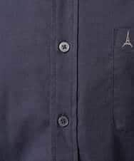 KHBGA43049 a.v.v MEN(アー・ヴェ・ヴェ) 【イージーケア/速乾/毛玉になりにくい】オックス　ワンポイント刺繍ボタンダウンシャツ ラベンダー