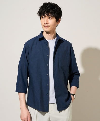 KHBGD30054 a.v.v MEN 【イージーケア/洗濯機で洗える/速乾/接触冷感/ストレッチ】ポリエステルアサシチブソデシャツ