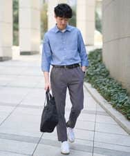 KHBGD30054 a.v.v MEN(アー・ヴェ・ヴェ) 【イージーケア/洗濯機で洗える/速乾/接触冷感/ストレッチ】ポリエステルアサシチブソデシャツ ラベンダー