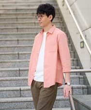 KHBGD30054 a.v.v MEN(アー・ヴェ・ヴェ) 【イージーケア/洗濯機で洗える/速乾/接触冷感/ストレッチ】ポリエステルアサシチブソデシャツ ラベンダー