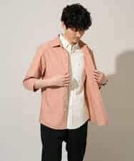 KHBGD30054 a.v.v MEN(アー・ヴェ・ヴェ) 【イージーケア/洗濯機で洗える/速乾/接触冷感/ストレッチ】ポリエステルアサシチブソデシャツ オレンジ