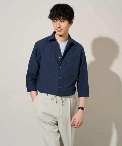 KHBGD30054 a.v.v MEN 【イージーケア/洗濯機で洗える/速乾/接触冷感/ストレッチ】ポリエステルアサシチブソデシャツ