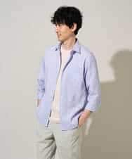 KHBGD30054 a.v.v MEN(アー・ヴェ・ヴェ) 【イージーケア/洗濯機で洗える/速乾/接触冷感/ストレッチ】ポリエステルアサシチブソデシャツ ラベンダー
