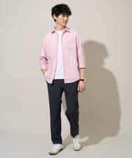 KHBGD30054 a.v.v MEN(アー・ヴェ・ヴェ) 【イージーケア/洗濯機で洗える/速乾/接触冷感/ストレッチ】ポリエステルアサシチブソデシャツ ラベンダー