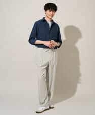 KHBGD30054 a.v.v MEN(アー・ヴェ・ヴェ) 【イージーケア/洗濯機で洗える/速乾/接触冷感/ストレッチ】ポリエステルアサシチブソデシャツ ラベンダー