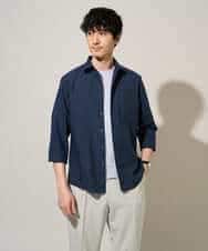 KHBGD30054 a.v.v MEN(アー・ヴェ・ヴェ) 【イージーケア/洗濯機で洗える/速乾/接触冷感/ストレッチ】ポリエステルアサシチブソデシャツ ラベンダー