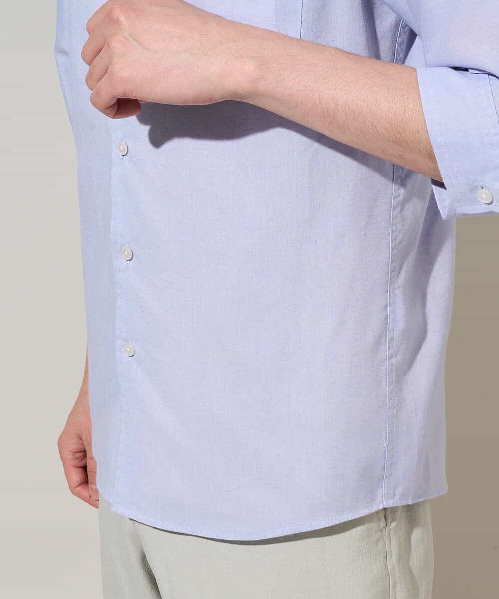 KHBGD30054 a.v.v MEN(アー・ヴェ・ヴェ) 【イージーケア/洗濯機で洗える/速乾/接触冷感/ストレッチ】ポリエステルアサシチブソデシャツ ラベンダー