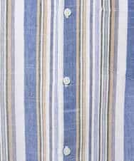 KHBGD35069 a.v.v MEN(アー・ヴェ・ヴェ) 【洗濯機で洗える】マルチストライプワイドシルエットシャツ ブルー