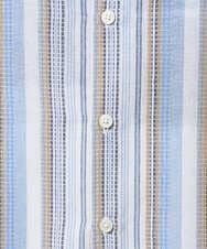 KHBGD36064 a.v.v MEN(アー・ヴェ・ヴェ) 【洗濯機で洗える】カラーストライプシチブソデシャツ オレンジ