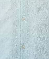 KHBGD37064 a.v.v MEN(アー・ヴェ・ヴェ) 【イージーケア/洗濯機で洗える/毛玉になりにくい/ストレッチ】メッシュシアサッカーシチブソデシャツ ブルー