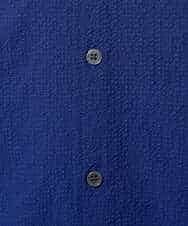 KHBGD37064 a.v.v MEN(アー・ヴェ・ヴェ) 【イージーケア/洗濯機で洗える/毛玉になりにくい/ストレッチ】メッシュシアサッカーシチブソデシャツ ブルー