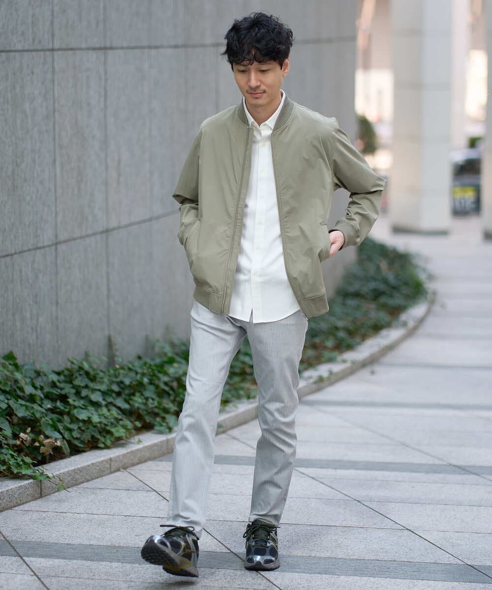 KHBGD43049 a.v.v MEN(アー・ヴェ・ヴェ) 【イージーケア/洗濯機で洗える/速乾/接触冷感/毛玉になりにくい】オックスハンソデシャツ ホワイト