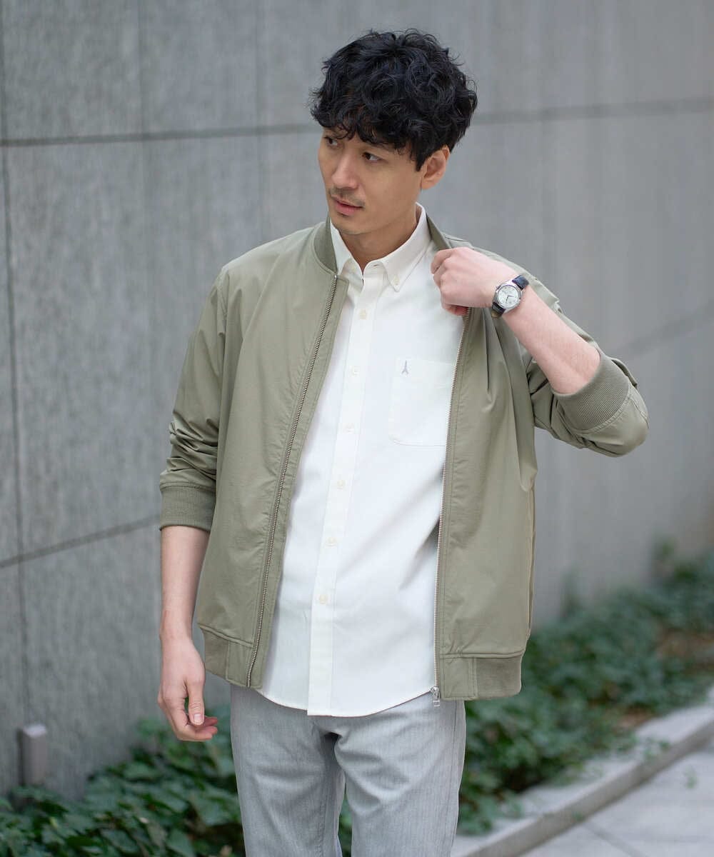 KHBGD43049 a.v.v MEN(アー・ヴェ・ヴェ) 【イージーケア/洗濯機で洗える/速乾/接触冷感/毛玉になりにくい】オックスハンソデシャツ ホワイト