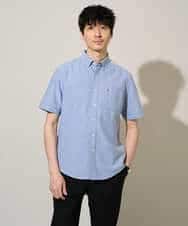 KHBGD43049 a.v.v MEN(アー・ヴェ・ヴェ) 【イージーケア/洗濯機で洗える/速乾/接触冷感/毛玉になりにくい】オックスハンソデシャツ ブルー