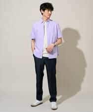 KHBGD43049 a.v.v MEN(アー・ヴェ・ヴェ) 【イージーケア/洗濯機で洗える/速乾/接触冷感/毛玉になりにくい】オックスハンソデシャツ ホワイト