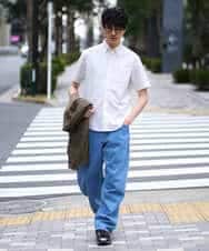 KHBGD43049 a.v.v MEN(アー・ヴェ・ヴェ) 【イージーケア/洗濯機で洗える/速乾/接触冷感/毛玉になりにくい】オックスハンソデシャツ ホワイト