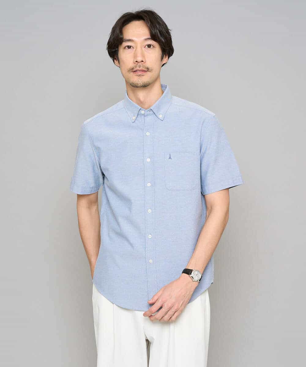 KHBGD43049 a.v.v MEN(アー・ヴェ・ヴェ) 【イージーケア/洗濯機で洗える/速乾/接触冷感/毛玉になりにくい】オックスハンソデシャツ ホワイト