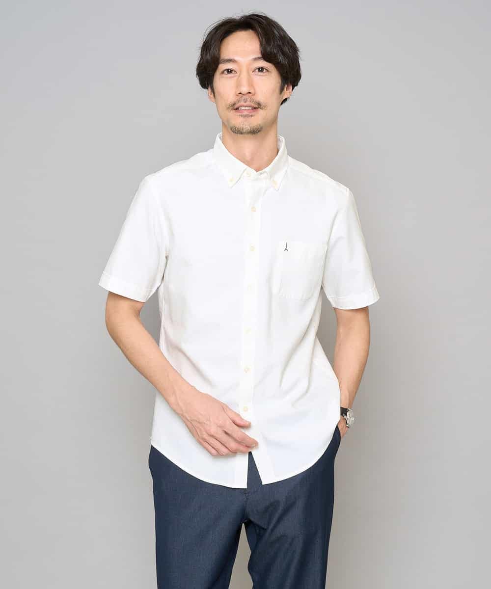 KHBGD43049 a.v.v MEN(アー・ヴェ・ヴェ) 【イージーケア/洗濯機で洗える/速乾/接触冷感/毛玉になりにくい】オックスハンソデシャツ ホワイト