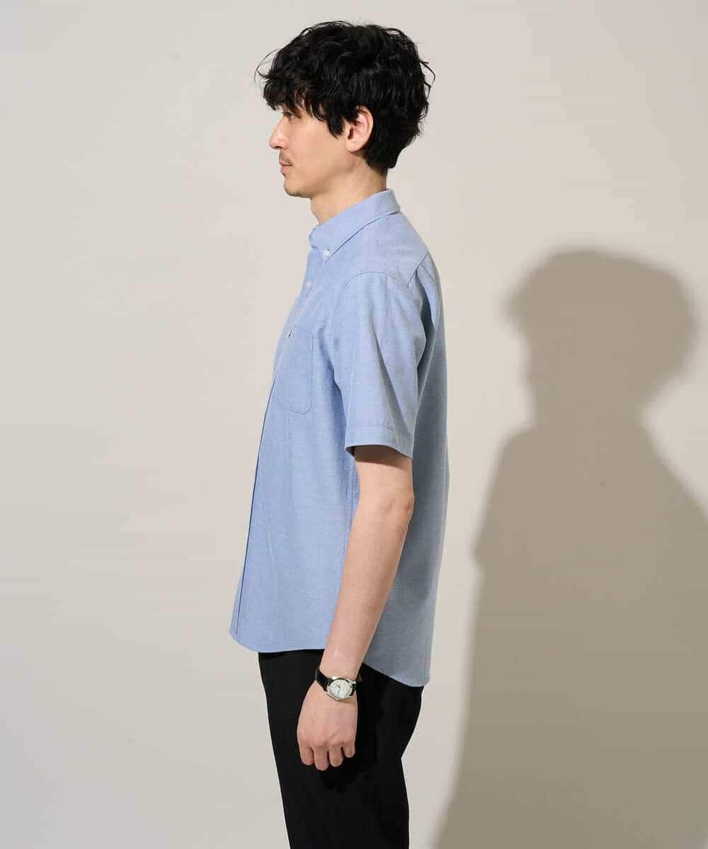 KHBGD43049 a.v.v MEN(アー・ヴェ・ヴェ) 【イージーケア/洗濯機で洗える/速乾/接触冷感/毛玉になりにくい】オックスハンソデシャツ ホワイト