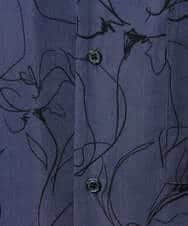 KHBGD48069 a.v.v MEN(アー・ヴェ・ヴェ) 【イージーケア/洗濯機で洗える/速乾/接触冷感/毛玉になりにくい】センガプリントゴブソテオープンカラーシャツ ブラック