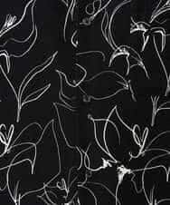 KHBGD48069 a.v.v MEN(アー・ヴェ・ヴェ) 【イージーケア/洗濯機で洗える/速乾/接触冷感/毛玉になりにくい】センガプリントゴブソテオープンカラーシャツ ブラック