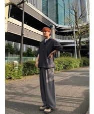 KHBGD49069 a.v.v MEN(アー・ヴェ・ヴェ) 【イージーケア/洗濯機で洗える/毛玉になりにくい】スカシウェーブゴブソデオープンカラーシャツ オレンジ