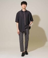 KHBGD49069 a.v.v MEN(アー・ヴェ・ヴェ) 【イージーケア/洗濯機で洗える/毛玉になりにくい】スカシウェーブゴブソデオープンカラーシャツ オレンジ