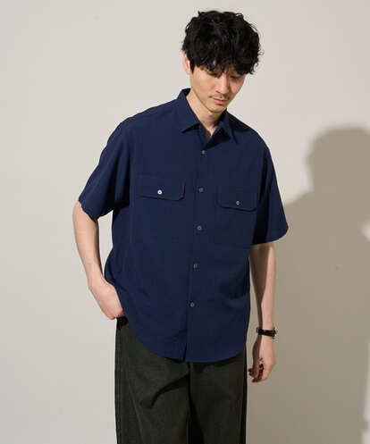 KHBGD53059 a.v.v MEN 【イージーケア/洗濯機で洗える/接触冷感/吸水速乾/UVカット/ストレッチ】リライト　Ｗポケットシャツ