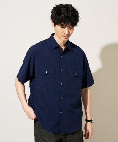 KHBGD53059 a.v.v MEN 【イージーケア/洗濯機で洗える/接触冷感/吸水速乾/UVカット/ストレッチ】リライト　Ｗポケットシャツ