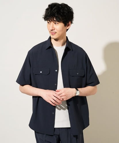 KHBGD53059 a.v.v MEN 【イージーケア/洗濯機で洗える/接触冷感/吸水速乾/UVカット/ストレッチ】リライト　Ｗポケットシャツ