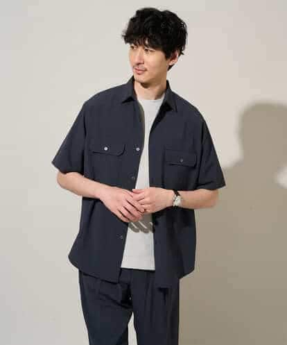 KHBGD53059 a.v.v MEN 【イージーケア/洗濯機で洗える/接触冷感/吸水速乾/UVカット/ストレッチ】リライト　Ｗポケットシャツ