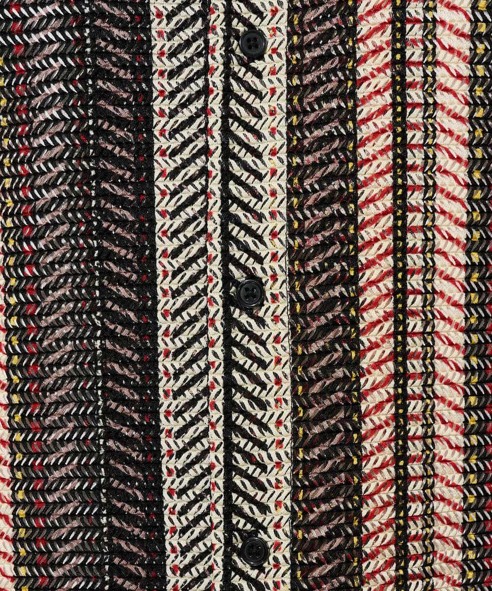 KHBGD61069 a.v.v MEN(アー・ヴェ・ヴェ) 【洗濯機で洗える】ワイドストライプゴブソデオープンカラーシャツ ダークグレー