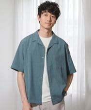 KHBGD78049 a.v.v MEN(アー・ヴェ・ヴェ) <新色&再入荷> ＼夏に嬉しい機能全部付き／　リライト オープンカラーシャツ グリーン