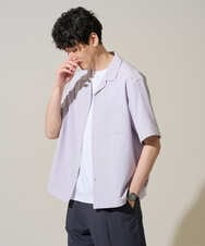 KHBGD78049 a.v.v MEN(アー・ヴェ・ヴェ) 【雑誌MonoMax5月号掲載】リライト　オープンカラーシャツ【イージーケア/洗濯機で洗える/接触冷感/吸水速乾/UVカット/ストレッチ】 ラベンダー