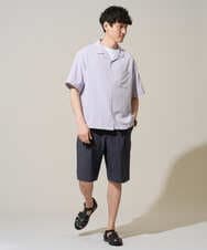 KHBGD78049 a.v.v MEN(アー・ヴェ・ヴェ) 【雑誌MonoMax5月号掲載】リライト　オープンカラーシャツ【イージーケア/洗濯機で洗える/接触冷感/吸水速乾/UVカット/ストレッチ】 ダークグレー