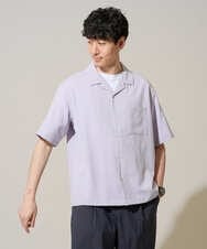 KHBGD78049 a.v.v MEN(アー・ヴェ・ヴェ) 【雑誌MonoMax5月号掲載】リライト　オープンカラーシャツ【イージーケア/洗濯機で洗える/接触冷感/吸水速乾/UVカット/ストレッチ】 ダークグレー