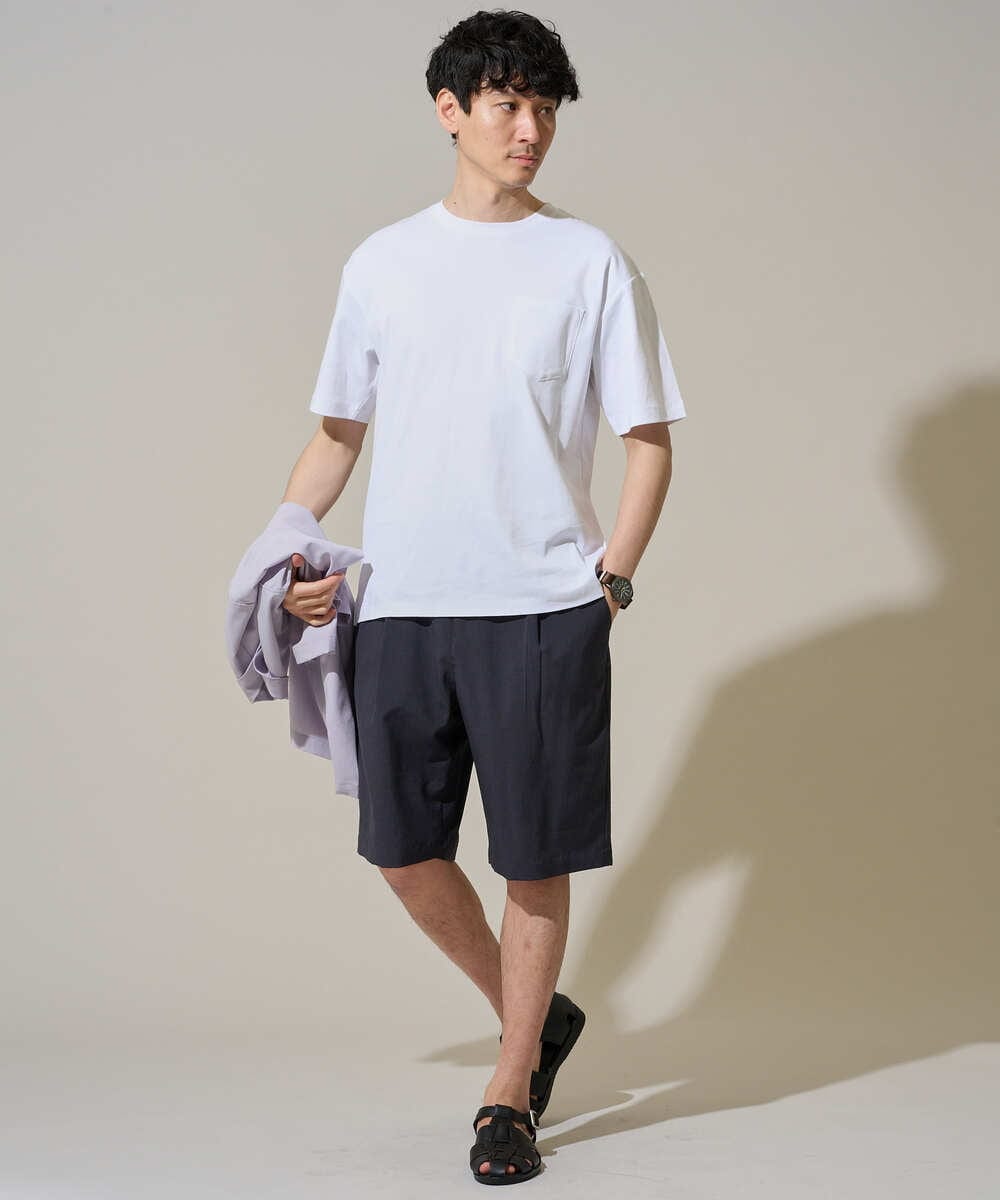 KHBGD78049 a.v.v MEN(アー・ヴェ・ヴェ) 【雑誌MonoMax5月号掲載】リライト　オープンカラーシャツ【イージーケア/洗濯機で洗える/接触冷感/吸水速乾/UVカット/ストレッチ】 ダークグレー