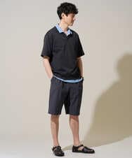 KHBGD78049 a.v.v MEN(アー・ヴェ・ヴェ) 【雑誌MonoMax5月号掲載】リライト　オープンカラーシャツ【イージーケア/洗濯機で洗える/接触冷感/吸水速乾/UVカット/ストレッチ】 ダークグレー